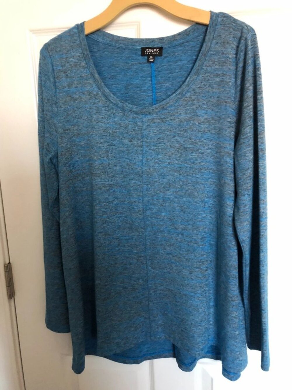 Jones New York Pullover Blouse Top Shirt Blue